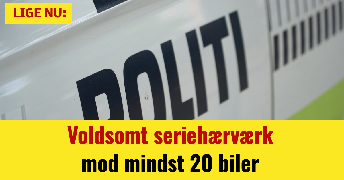 Voldsomt seriehærværk mod mindst 20 biler