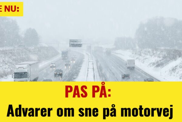 PAS PÅ: Advarer om sne på motorvej