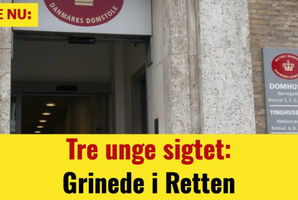 Tre unge sigtet: Grinede i Retten