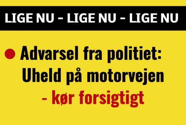 Advarsel fra politiet: Uheld på motorvejen - kør forsigtigt
