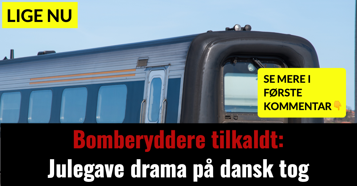 Bomberyddere tilkaldt: Julegave drama på dansk tog