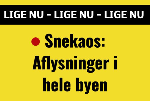 Snekaos: Aflysninger i hele byen