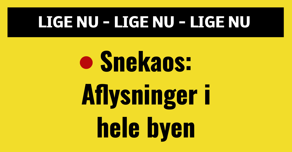 Snekaos: Aflysninger i hele byen