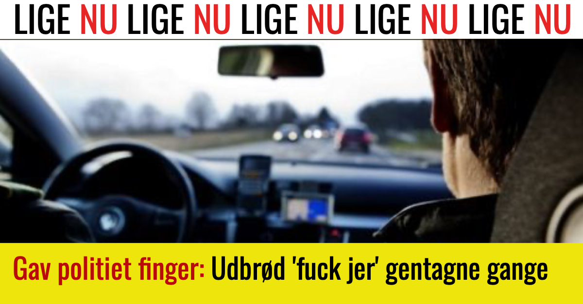 Gav politiet finger: Udbrød 'fuck jer' gentagne gange