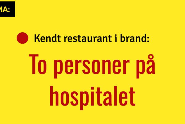 Kendt restaurant i brand: To personer på hospitalet