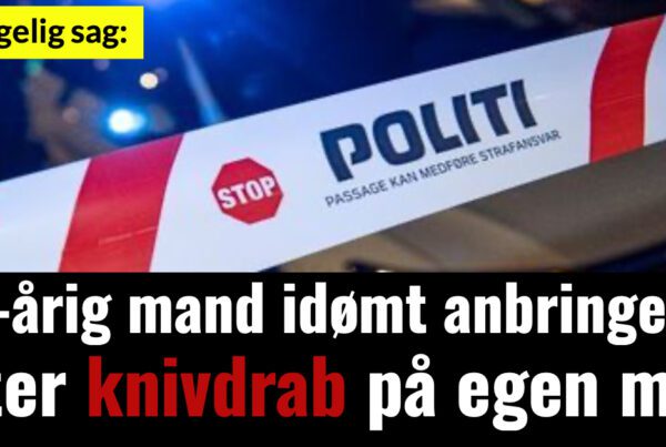 efter knivdrab på egen mor