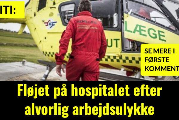 Fløjet på hospitalet efter alvorlig arbejdsulykke