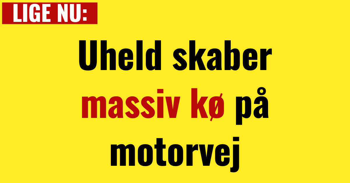 Uheld skaber massiv kø på motorvej