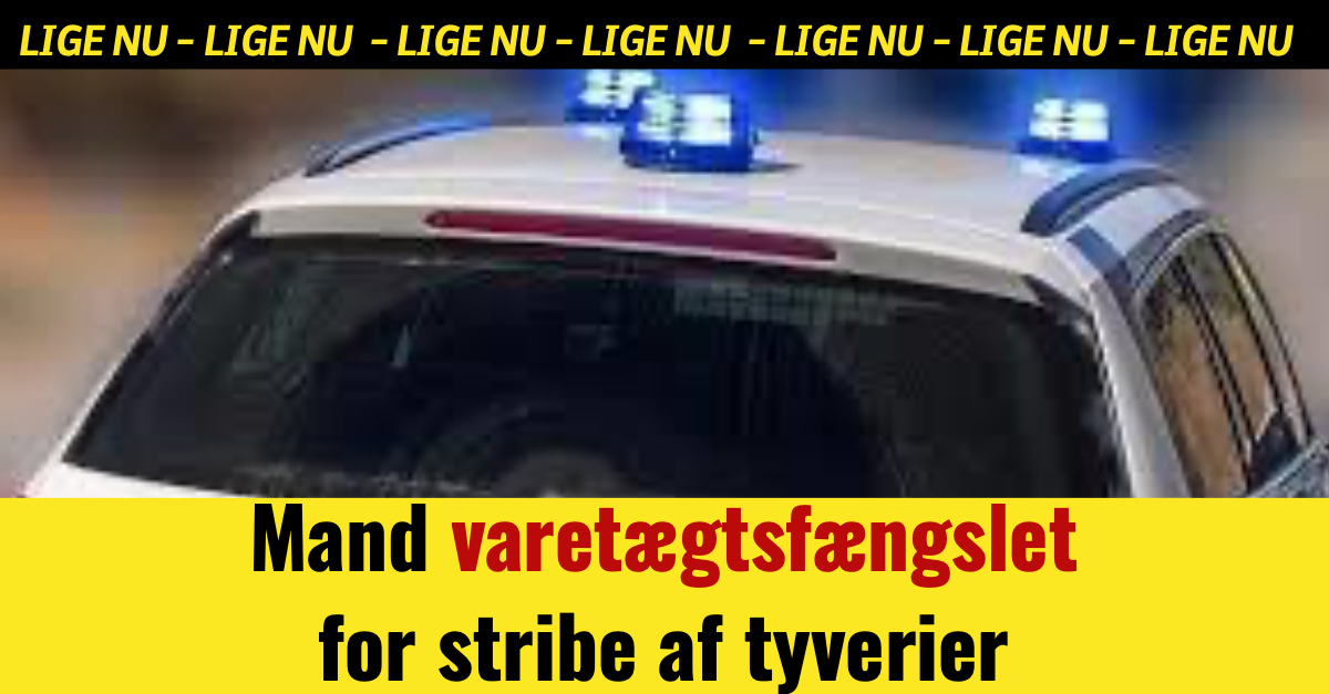 Mand varetægtsfængslet for stribe af tyverier