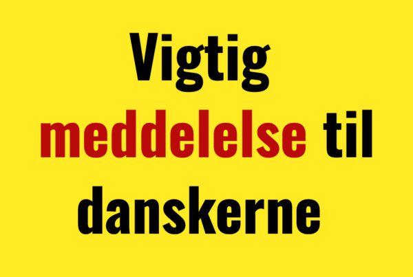 Vigtig meddelelse til danskerne