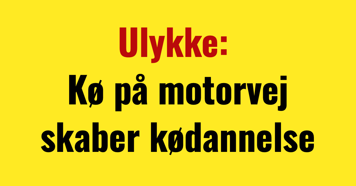 Ulykke: Kø på motorvej skaber kødannelse