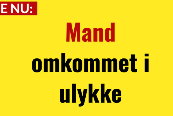 Mand omkommet i ulykke