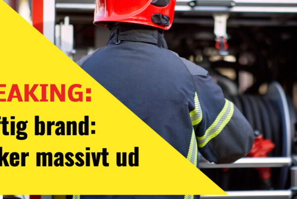 Kraftig brand: Rykker massivt ud