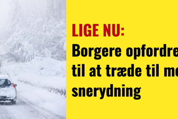 LIGE NU: Borgere opfordres til at træde til med snerydning