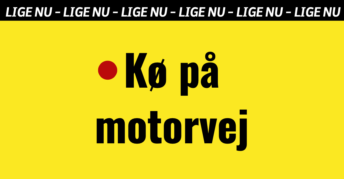 LIGE NU: Kø på motorvej