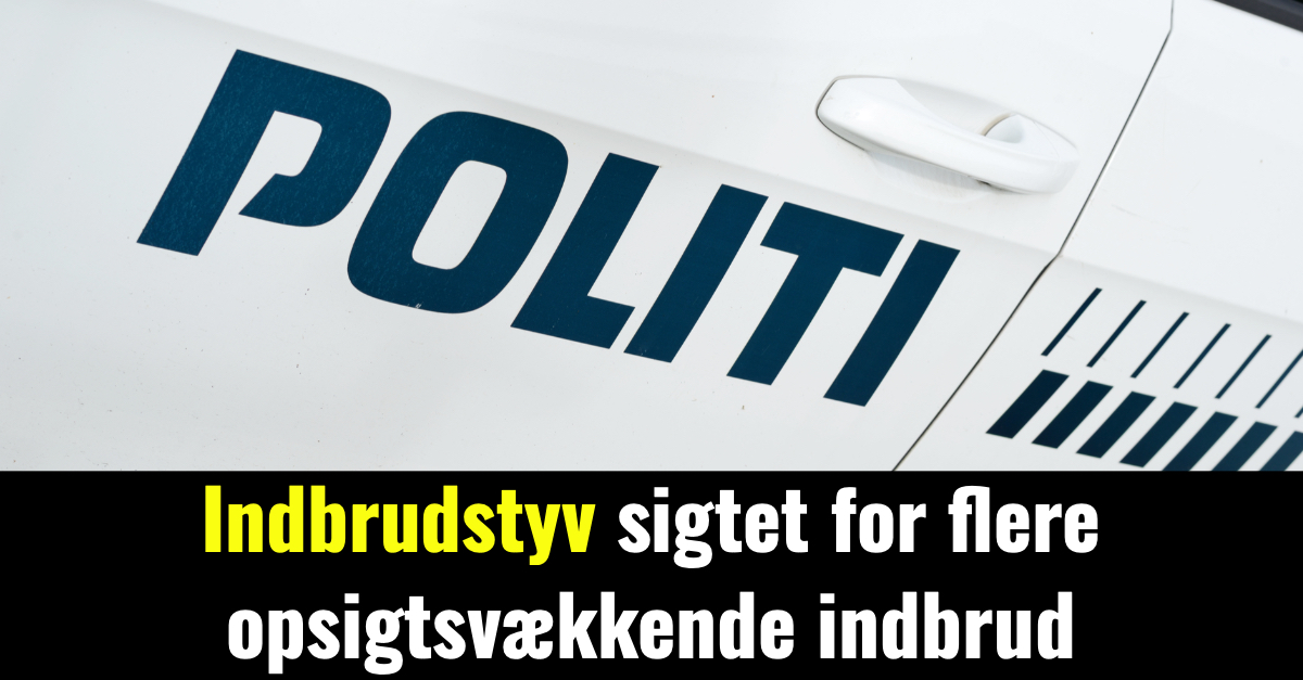 Indbrudstyv sigtet for flere opsigtsvækkende indbrud