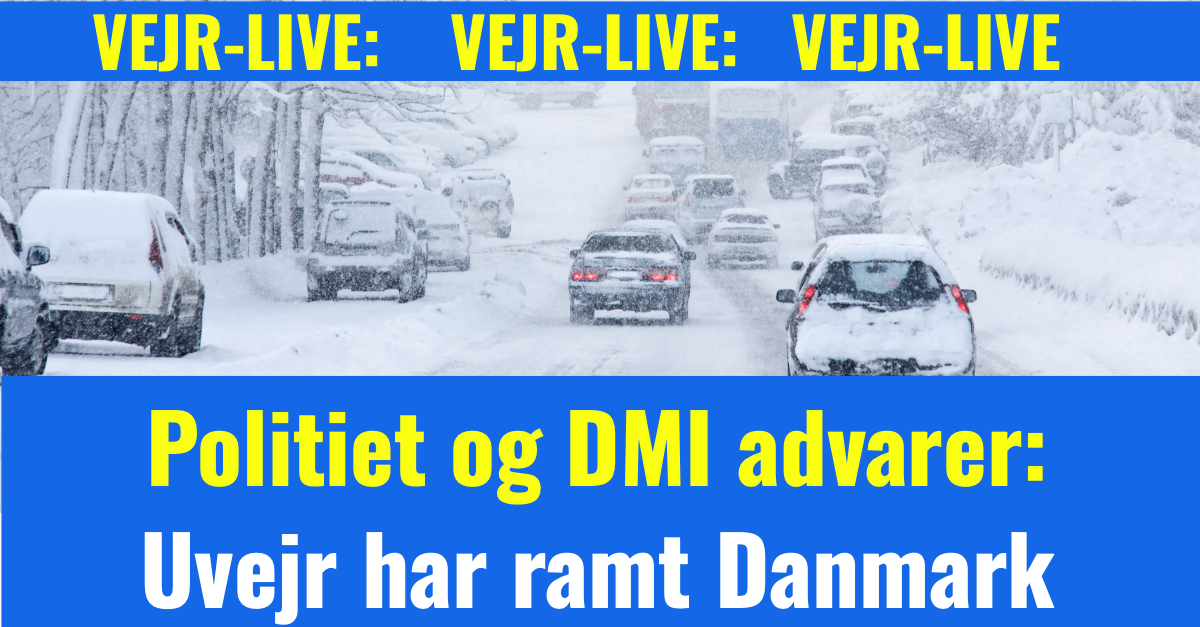 Politiet og DMI advarer: Uvejr har ramt Danmark
