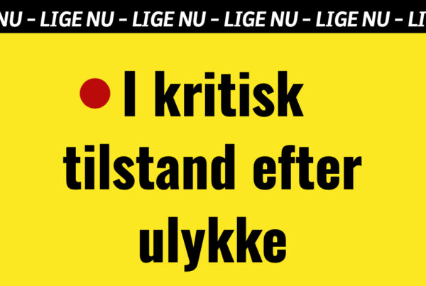 I kritisk tilstand efter ulykke