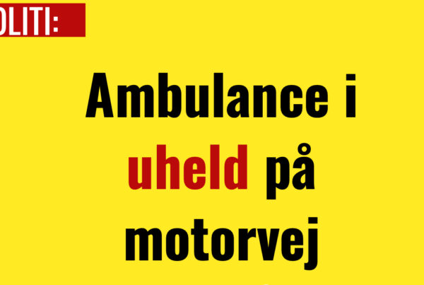 Ambulance i uheld på motorvej