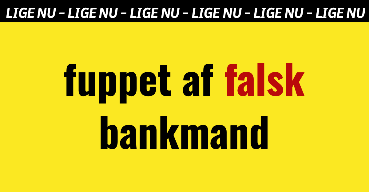 fuppet af falsk bankmand