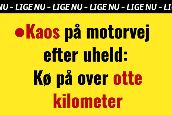 Kaos på motorvej efter uheld: Kø på over otte kilometer