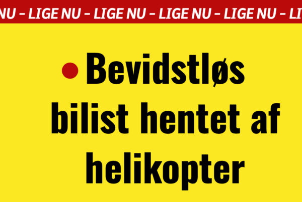 BREAKING: Bevidstløs bilist hentet af helikopter