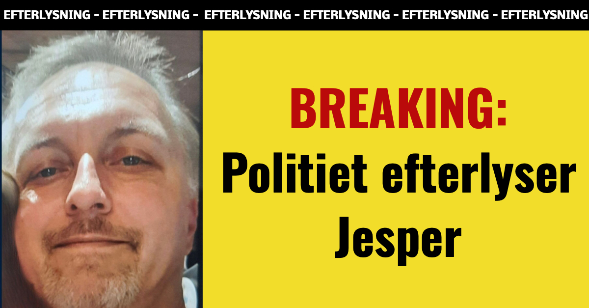 Jesper er forsvundet: 'De pårørende er bekymret'