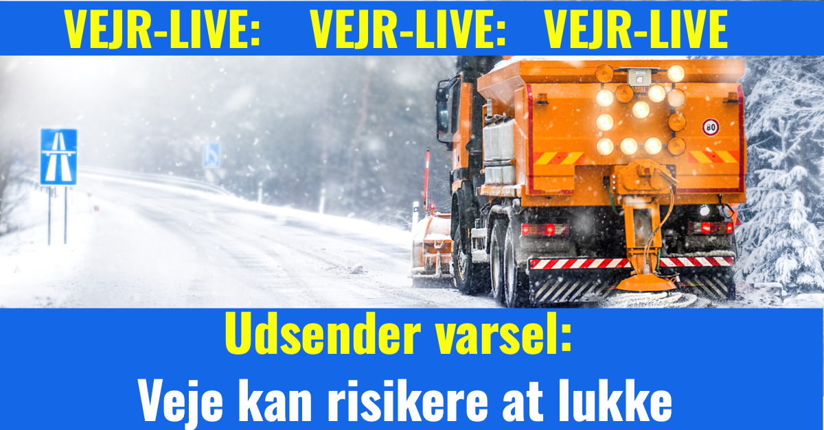 Udsender varsel: Veje kan risikere at lukke