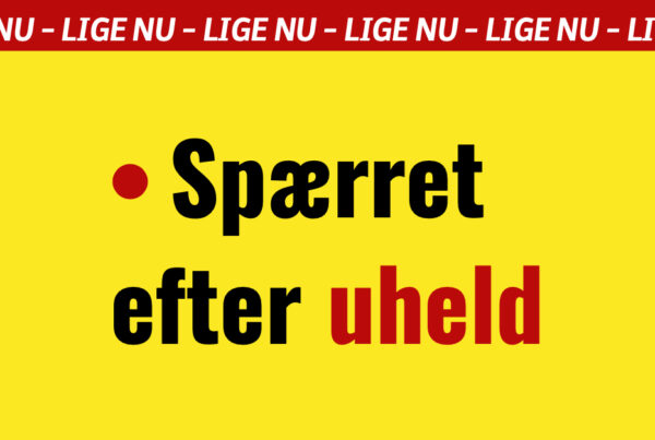 LIGE NU: Spærret efter uheld