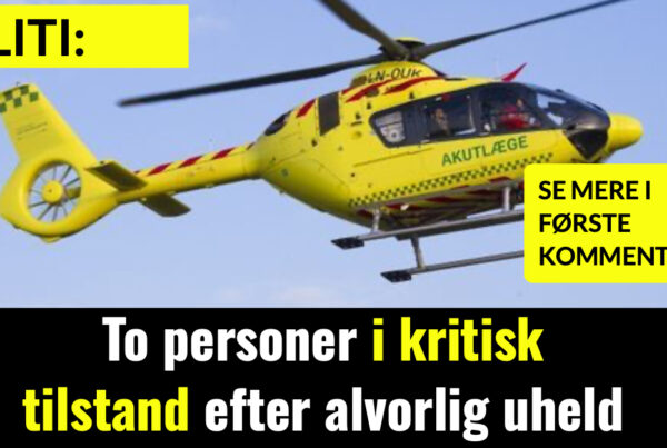 To personer i kritisk tilstand efter alvorlig uheld