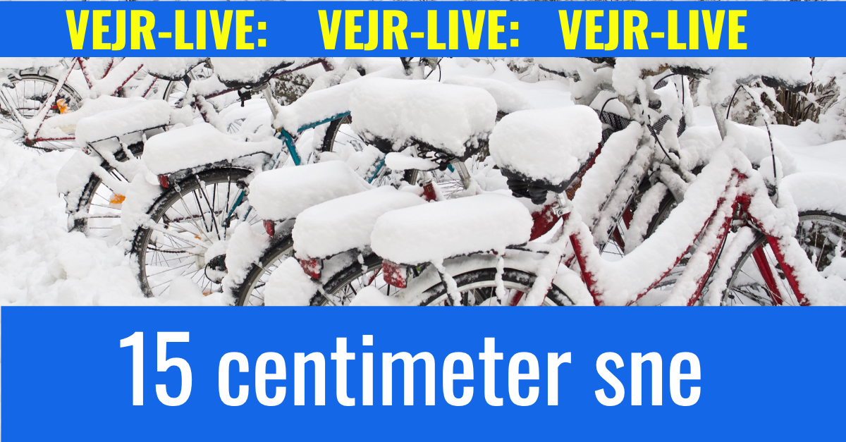 Vejr LIVE: Kraftigt snevejr i store dele af landet