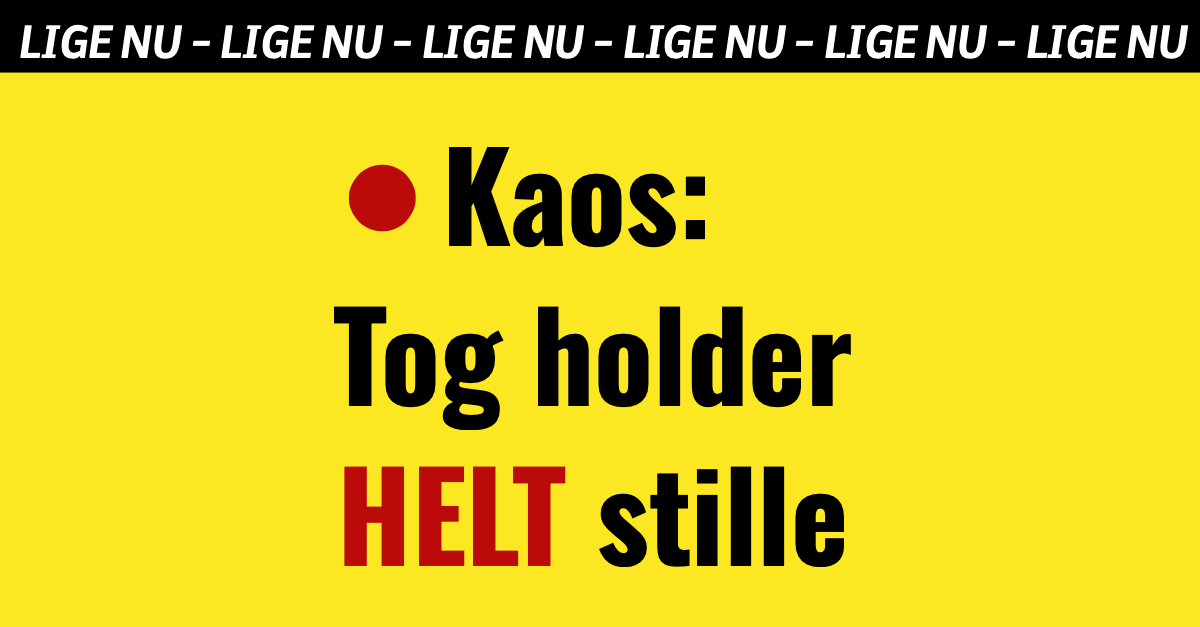 Kaos: Tog holder HELT stille