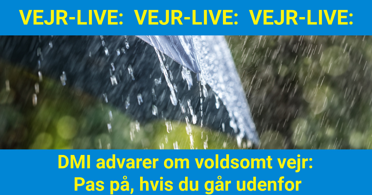 DMI advarer om voldsomt vejr: Pas på hvis du går udenfor