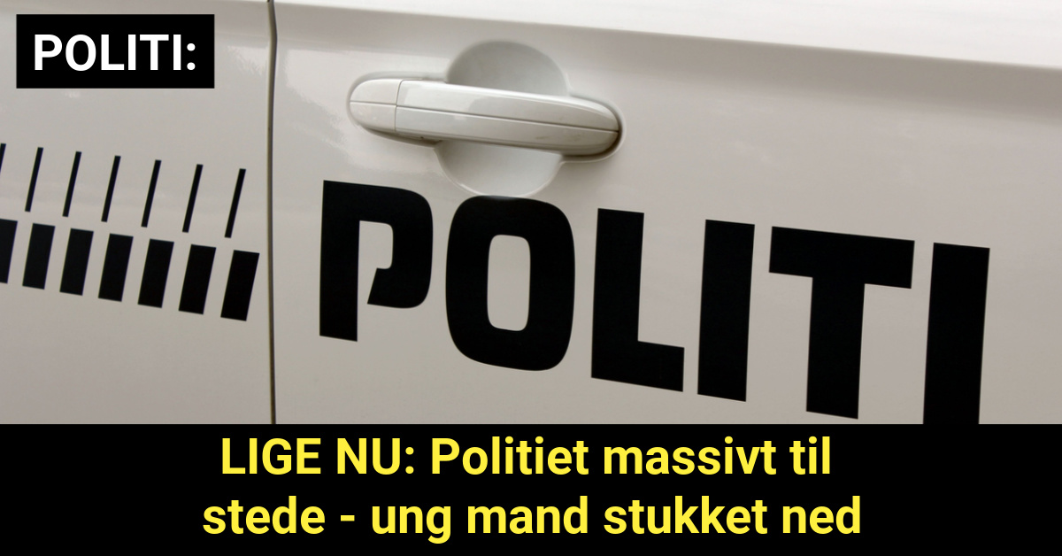 LIGE NU: Politiet massivt til stede - ung mand stukket ned