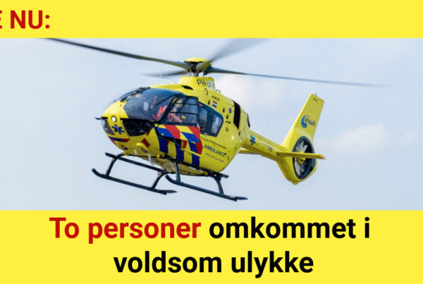 To personer omkommet i voldsom ulykke