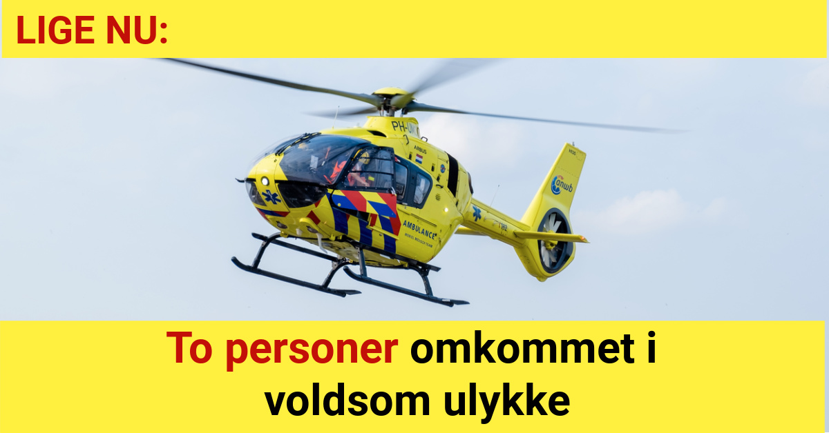 To personer omkommet i voldsom ulykke