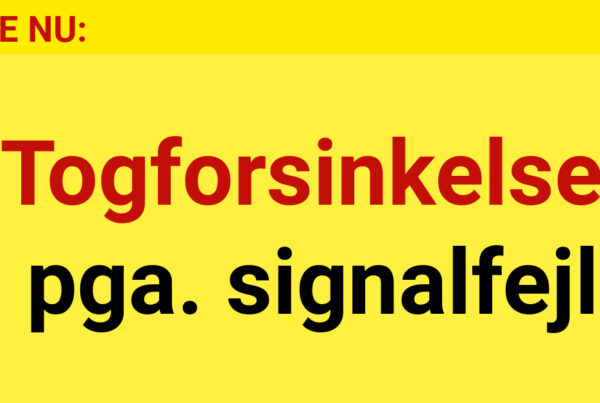 LIGE NU: Togforsinkelse pga. signalfejl