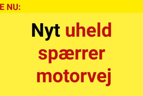 LIGE NU: Nyt uheld spærrer motorvej