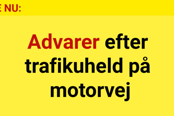 Advarer efter trafikuheld på motorvej