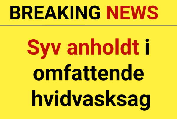 Syv anholdt i omfattende hvidvasksag