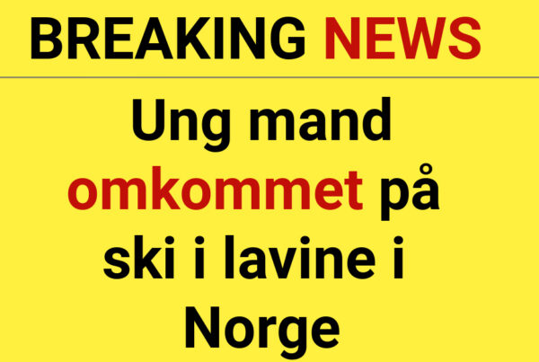 ung mand omkommet på ski i lavine i Norge