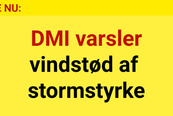 DMI varsler vindstød af stormstyrke
