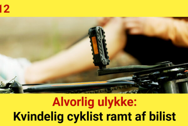 Alvorlig ulykke: Kvindelig cyklist ramt af bilist