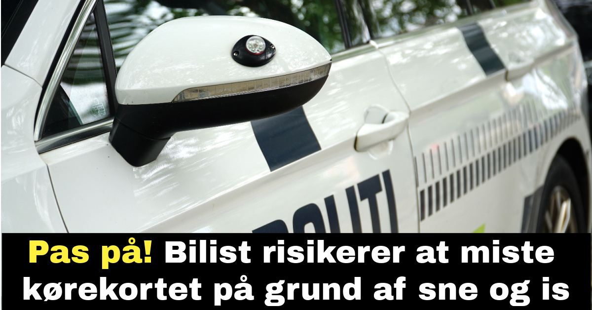 Pas på! Bilist risikerer at miste kørekortet på grund af sne og is