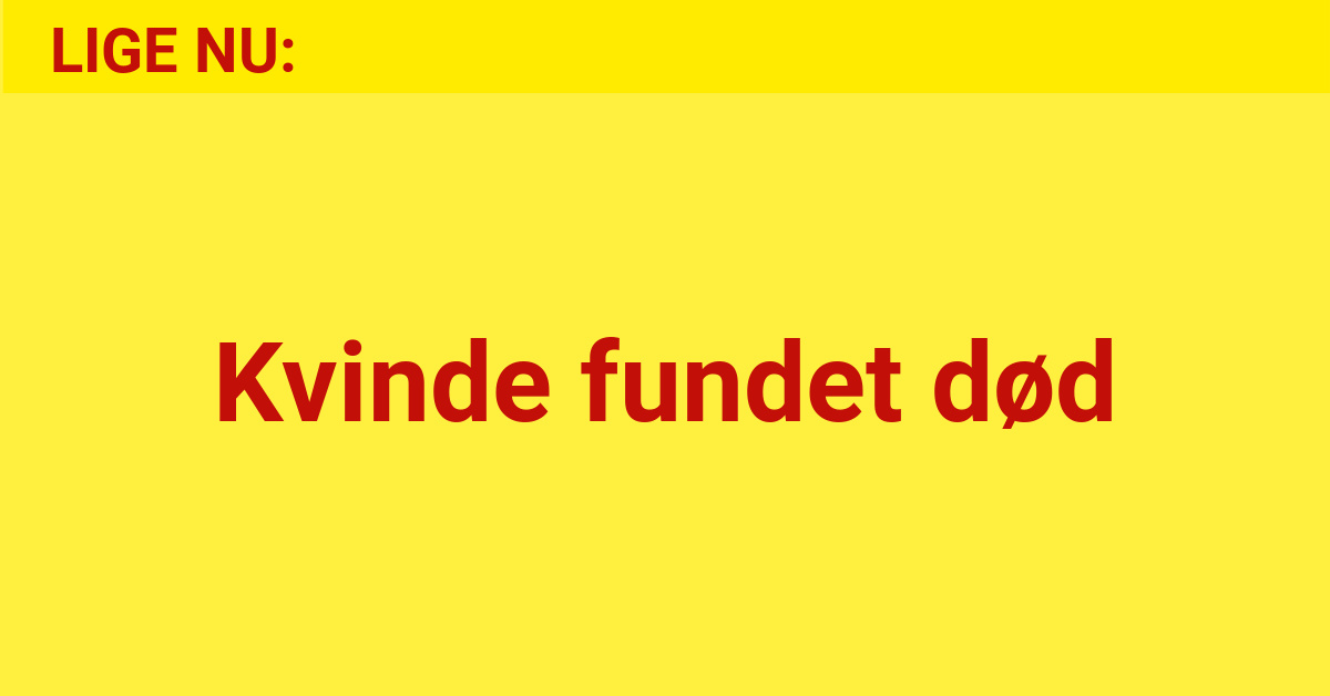 Kvinde fundet død