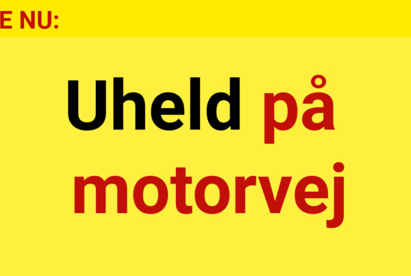 LIGE NU: Uheld på motorvej