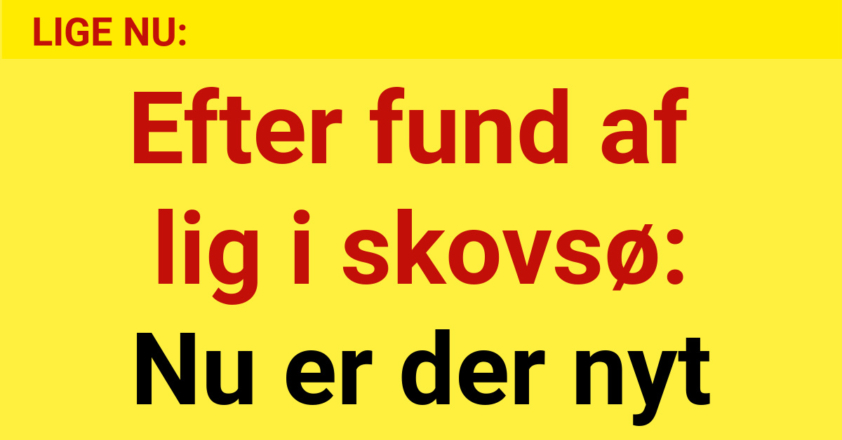 Efter fund af lig i skovsø: Nu er der nyt