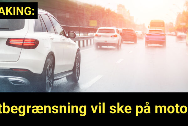 BREAKING: Fartbegrænsning vil ske på motorvej