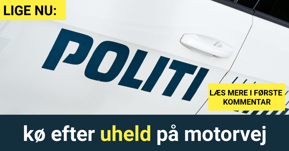 Kø på motorvej efter uheld