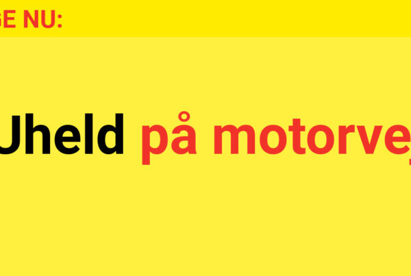 LIGE NU: Uheld på motorvej